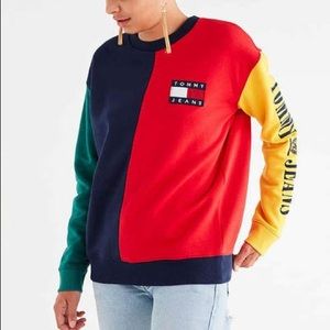 tommy color block hoodie